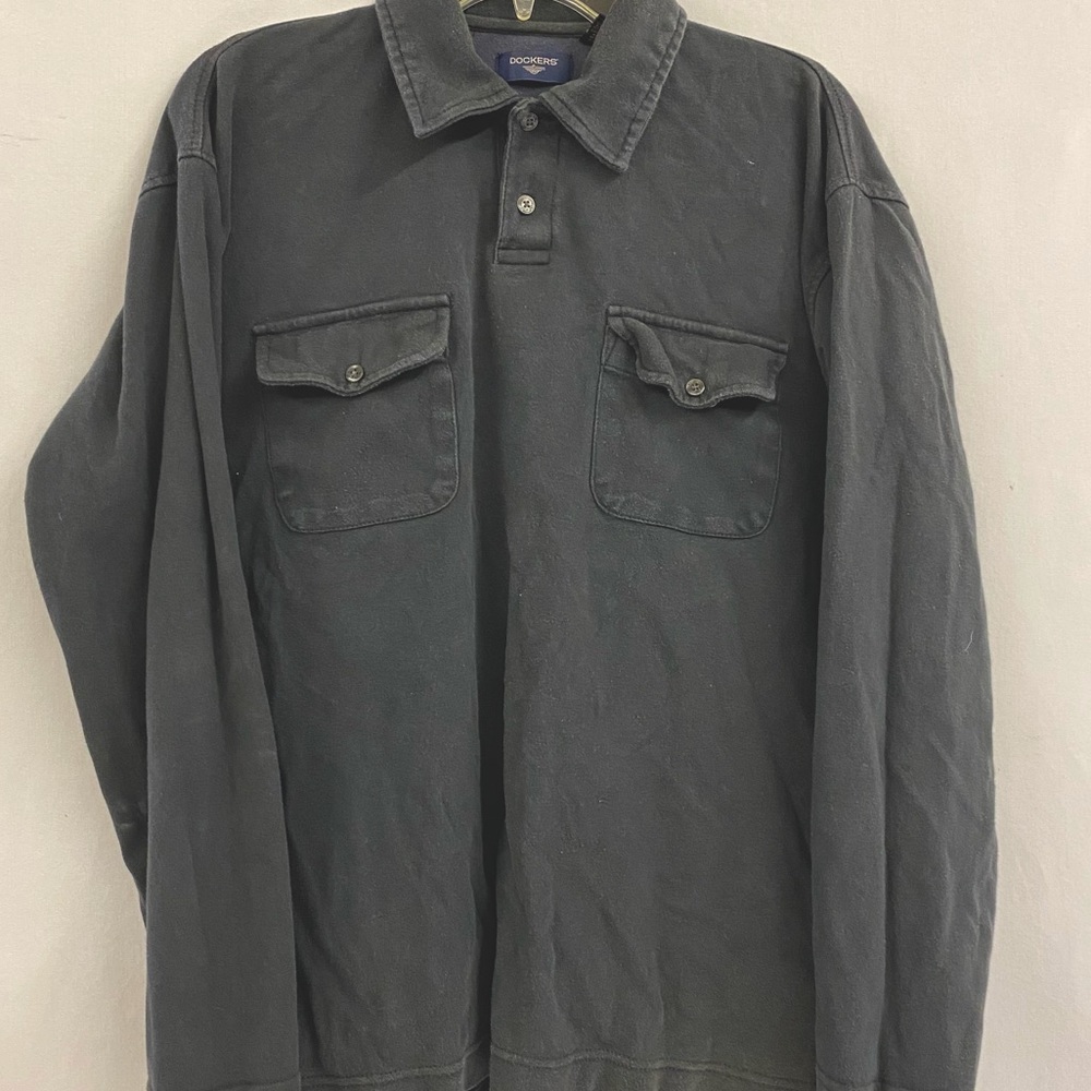 Dockers double pocket button sweater